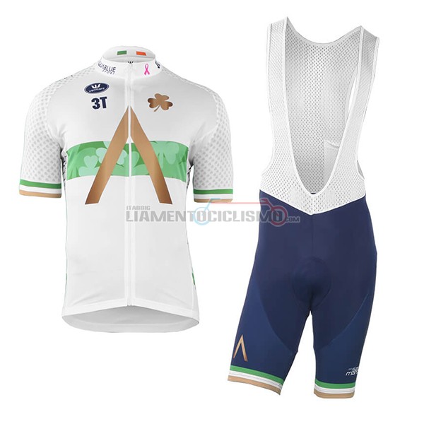 2018 2019 Abbigliamento Ciclismo Aqua Blue Sport Campione Irlanda Manica Corta 2018